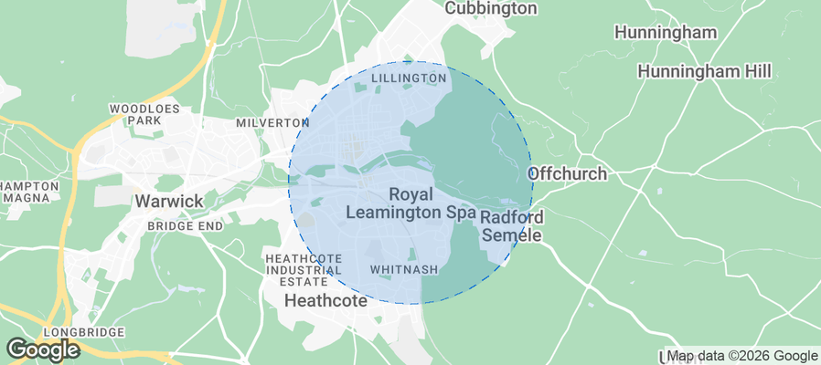 Leamington Spa Airbnb map